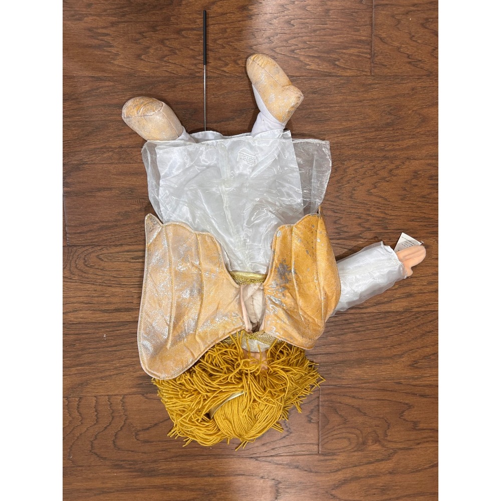 Sunny & Co Angel Full Body Hand Puppet Gold Wings Yarn Hair Vintage 2000 28" - Picture 6 of 6